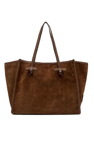 Marcella shopping bag brown suede leather GIANNI CHIARINI | BS8990CMPL14275